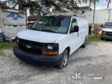 (Tampa, FL) 2007 Chevrolet Express G2500 Cargo Van Runs & Moves, Jump To Start, Flat Tire, Rust & Pa