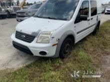 (Riviera Beach, FL) 2013 Ford Transit Connect Cargo Van Runs & Moves With Jump)( Engine Knock, Paint