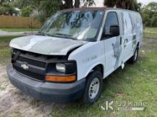 (Tampa, FL) 2007 Chevrolet Express G2500 Cargo Van Jump to Start, Runs & Moves, Check Engine Light O