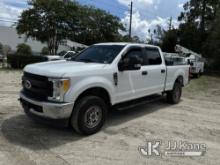 (Jacksonville, FL) 2017 Ford F250 Crew-Cab Pickup Truck Runs & Moves With Jump) (Check Engine Light