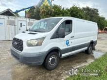 (Riviera Beach, FL) 2015 Ford Transit-250 Cargo Van Runs & Moves)(FL Residents Purchasing Titled Ite