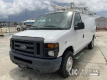 (Riviera Beach, FL) 2013 Ford E350 Cargo Van Runs & Moves)(Chip Windshield, Paint & Body Damage, Rus