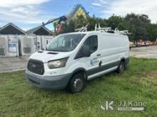 (Riviera Beach, FL) 2015 Ford Transit-250 Cargo Van Runs & Moves With Jump)( Body & Paint Damage, Ch