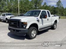 (Milton, FL) 2008 Ford F350 4x4 Extended-Cab Pickup Truck Runs & Moves) (FL Residents Purchasing Tit