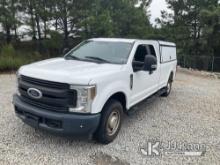 (Villa Rica, GA) 2018 Ford F250 Extended-Cab Pickup Truck, (GA Power Unit) Runs & Moves) (Body Damag