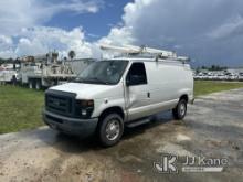 (Riviera Beach, FL) 2013 Ford E350 Cargo Van Runs & Moves)(Body Damage, Missing Door Panel, Window W