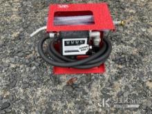 (China Grove, NC) 12 Volt Diesel Fuel Pump w/flow meter (New/Unused) NOTE: This unit is being sold A