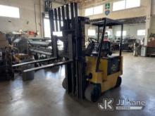 (Miami, FL) Hyster E60XL-33 Solid Tired Forklift, Charger Included Runs, Moves & Operates