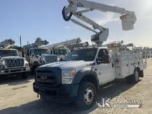 (Riviera Beach, FL) Altec AT40G, Articulating & Telescopic Bucket Truck mounted behind cab on 2015 F