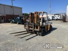 (Chase City, VA) Nissan DF05A70V Rubber Tired Forklift Runs, Moves, Operates