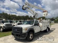 (Riviera Beach, FL) Altec AT40G, Articulating & Telescopic Bucket mounted behind cab on 2015 Ford F5