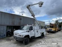 (Hialeah, FL) Altec L36A, Articulating & Telescopic Bucket center mounted on 2008 GMC C5500 4x4 Util