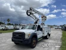 (Riviera Beach, FL) Altec AT40G, Articulating & Telescopic Bucket Truck mounted behind cab on 2013 F