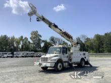 (China Grove, NC) Altec DM47-BR, Digger Derrick rear mounted on 2012 Freightliner M2 106 Utility Tru