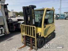 (Verona, KY) 2014 Hyster J60XN-34 Solid Tired Forklift Not Running, Condition Unknown) (Battery Dead