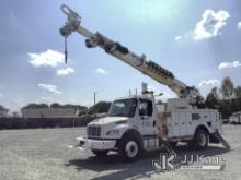 (China Grove, NC) Altec DM47B-TR, Digger Derrick rear mounted on 2012 Freightliner M2 106 Utility Tr