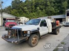 (Hanover, WV) 2009 Ford F450 4x4 Spray Truck Runs & Moves) (Check Engine Light On, Rust Damage, Body