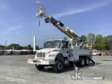 (China Grove, NC) Altec DM47-BR, Digger Derrick rear mounted on 2010 Freightliner M2-106 6X6 T/A Fla