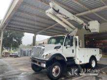 (Sneads, FL) Altec TA45M, Articulating & Telescopic Material Handling Bucket Truck mounted behind ca