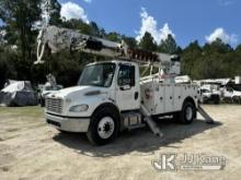 (Jacksonville, FL) Altec DM47B-TR, Digger Derrick rear mounted on 2015 Freightliner M2 106 Utility T