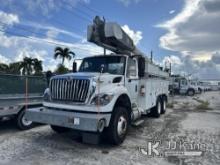 (Riviera Beach, FL) Altec AM55E, Material Handling Bucket center mounted on 2011 International 7400