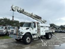 (Riviera Beach, FL) Altec DM47-TR, Digger Derrick rear mounted on 2013 International 7300 Flatbed/Ut