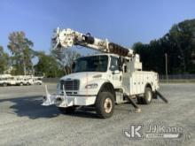 (China Grove, NC) Altec DM47-BR, Digger Derrick rear mounted on 2010 Freightliner M2 106 4x4 Utility