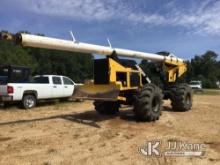 (Byram, MS) 2016 Jarraff 4 Wheel Drive Articulating Rubber Tired Tree Saw Runs) (ONLY Moves In Strai