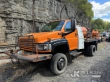 (Hanover, WV) 2007 GMC C5500 Spray Truck Not Running, Condition Unknown, Driveshaft Disconnected, AB