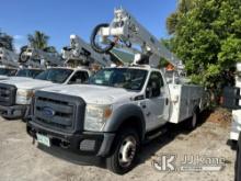 (Riviera Beach, FL) Altec AT40G, Articulating & Telescopic Bucket Truck mounted behind cab on 2015 F