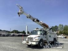 (China Grove, NC) Altec DM47-TR, Digger Derrick rear mounted on 2011 Freightliner M2 106 Utility Tru