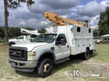 (Ocala, FL) ETI ETT29-SNV, Telescopic Non-Insulated Bucket Truck mounted behind cab on 2009 Ford F55