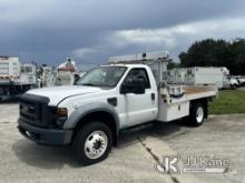 (Riviera Beach, FL) 2008 Ford F450 Stake Truck Runs & Moves)( Check Engine Light On, Body & Paint Da