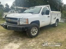 (Bamberg, SC) 2012 Chevrolet K3500 4x4 Service Truck Not Running, Blown Engine, Body Damage