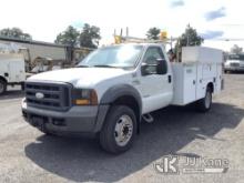 (Albertville, AL) 2005 Ford F450 Service Truck, (Municipality Owned) Runs & Moves) (Jump To Start, B