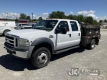 (Verona, KY) 2006 Ford F550 Flatbed Reel Truck Runs, Moves & Operates) (Body Damage, Gear Selector B