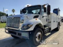 (Riviera Beach, FL) 2009 International 7300 Mechanics Service Truck Runs & Moves)( Crane Operates, R