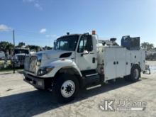 (Riviera Beach, FL) 2009 International 7300 Mechanics Service Truck Runs & Moves)( Crane Not Operati