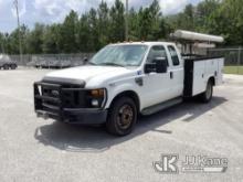 (Milton, FL) 2008 Ford F350 Extended-Cab Service Truck Runs & Moves) (FL Residents Purchasing Titled