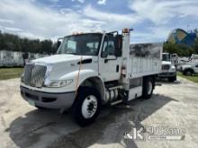 (Riviera Beach, FL) 2015 International 4300 DuraStar Stake Truck Runs & Moves)( Lift Gate Will Not O