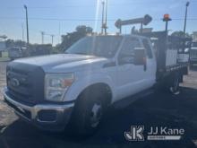 (Tampa, FL) 2013 Ford F350 Extended-Cab Flatbed Truck, Electric Company Owned & Maintained. Runs & M