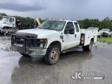 (Milton, FL) 2008 Ford F350 4x4 Extended-Cab Service Truck Runs & Moves) (Check Engine Light On, Bod