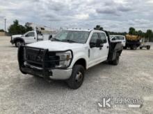 (Villa Rica, GA) 2018 Ford F350 4x4 Crew-Cab Flatbed Truck Runs & Moves) ( Check Engine Light On, Ru