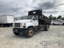 (Villa Rica, GA) 2001 GMC C7500 Dump Truck Runs, Moves & Dump Operates) (Body/Paint Damage,