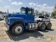 (China Grove, NC) 1985 Mack R686ST T/A Truck Tractor Runs & Moves) (Body/Paint Damage