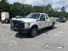 (Milton, FL) 2011 Ford F350 4x4 Extended-Cab Service Truck Runs & Moves) (Engine Issues) (Check Engi