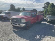 (Villa Rica, GA) 2006 Ford F350 4x4 Extended-Cab Service Truck Not Running, Condition Unknown, Body/