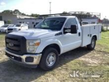 (Ocala, FL) 2014 Ford F250 Service Truck Runs & Moves) (Minor Body & Paint Damage, Cracked Windshiel