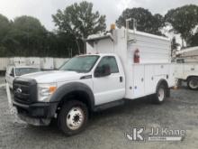 (China Grove, NC) 2012 Ford F550 Enclosed High-Top Service Truck Runs & Moves) (Jump To Start, Engin