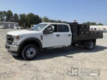 (China Grove, NC) 2020 Ford F550 Crew-Cab Flatbed/Service Truck Runs & Moves) (Paint Damage